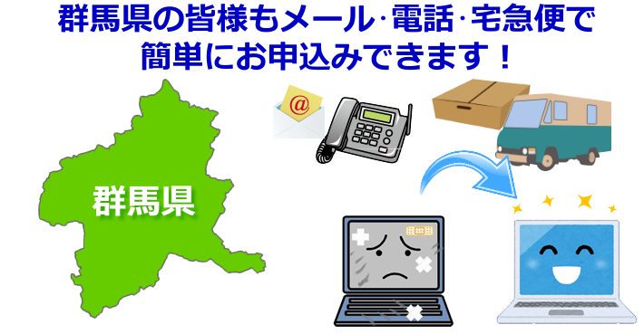 群馬県 パソコン修理やデータ復旧