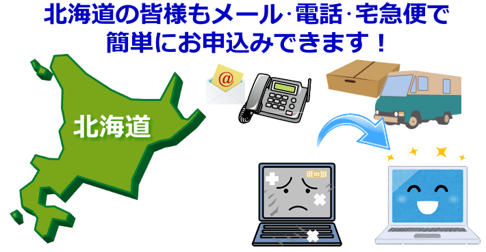 北海道 パソコン修理やデータ復旧